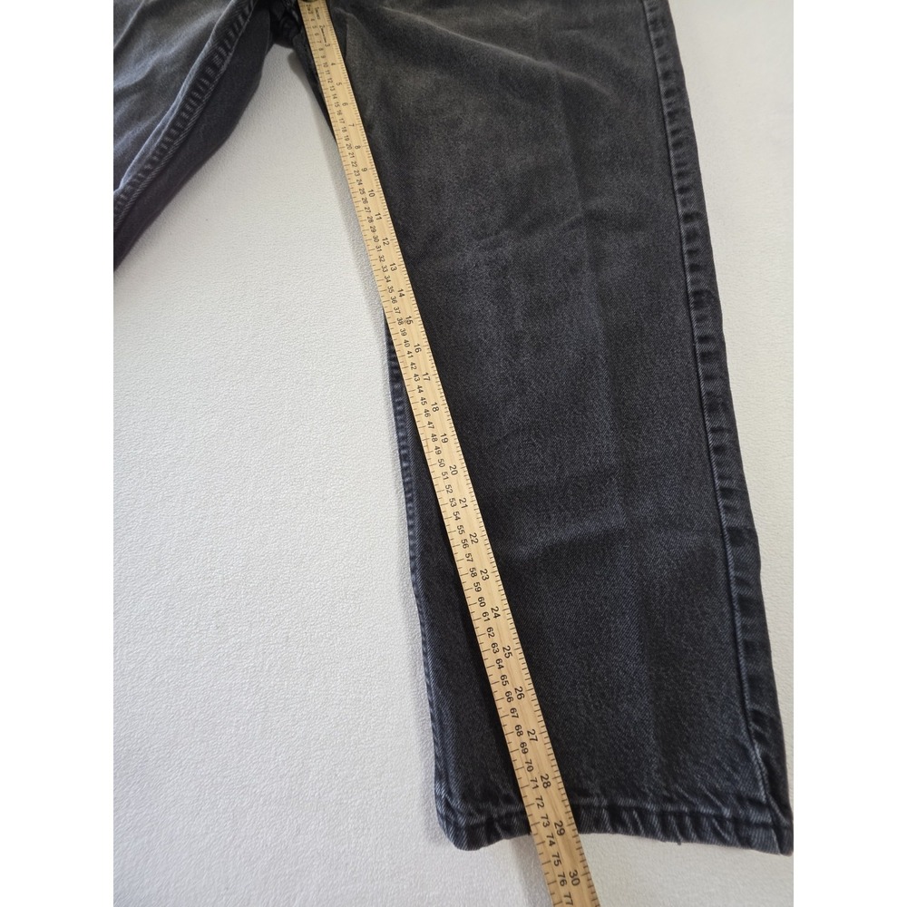 Wrangler 97601CB Jeans Mens 40x30 Black Faded Relaxed Fit Straight Leg Denim - Picture 8 of 14
